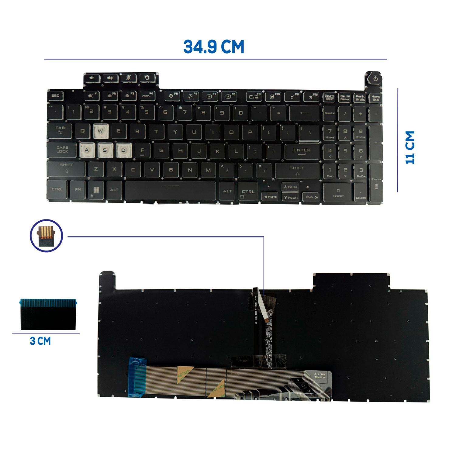 TECLADO ASUS TUF GAMING A15 FA507 FA507R FX507 FX507R FX507Z FX507ZM FX517 FX517ZC FX517ZM FX517ZR FX517ZE GAMING A17 FA707 FA707RC F17 (240)