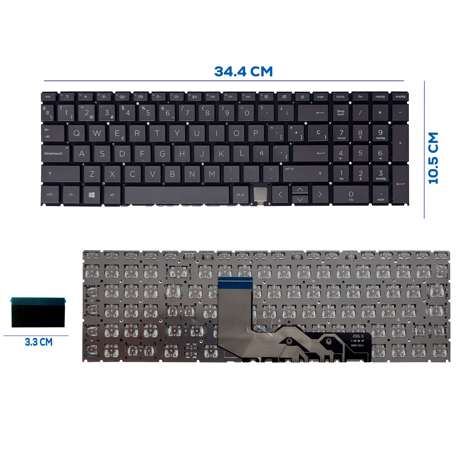 TECLADO HP ENVY 17-CG 17-CGXXX 15 – ED 15-EDXXX BLACK SP (353)