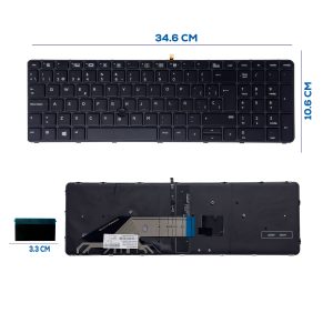 TECLADO HP PROBOOK 450 G3 455 G3 470 G3 CON BACLIGHT BLACK FRAME SP (61)