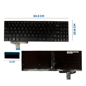 TECLADO ASUS N580 N580V N580VD N580VN N580GD CON BACKLIGTH BOTON POWER SIN FRAME US NUMÉRICO (251)