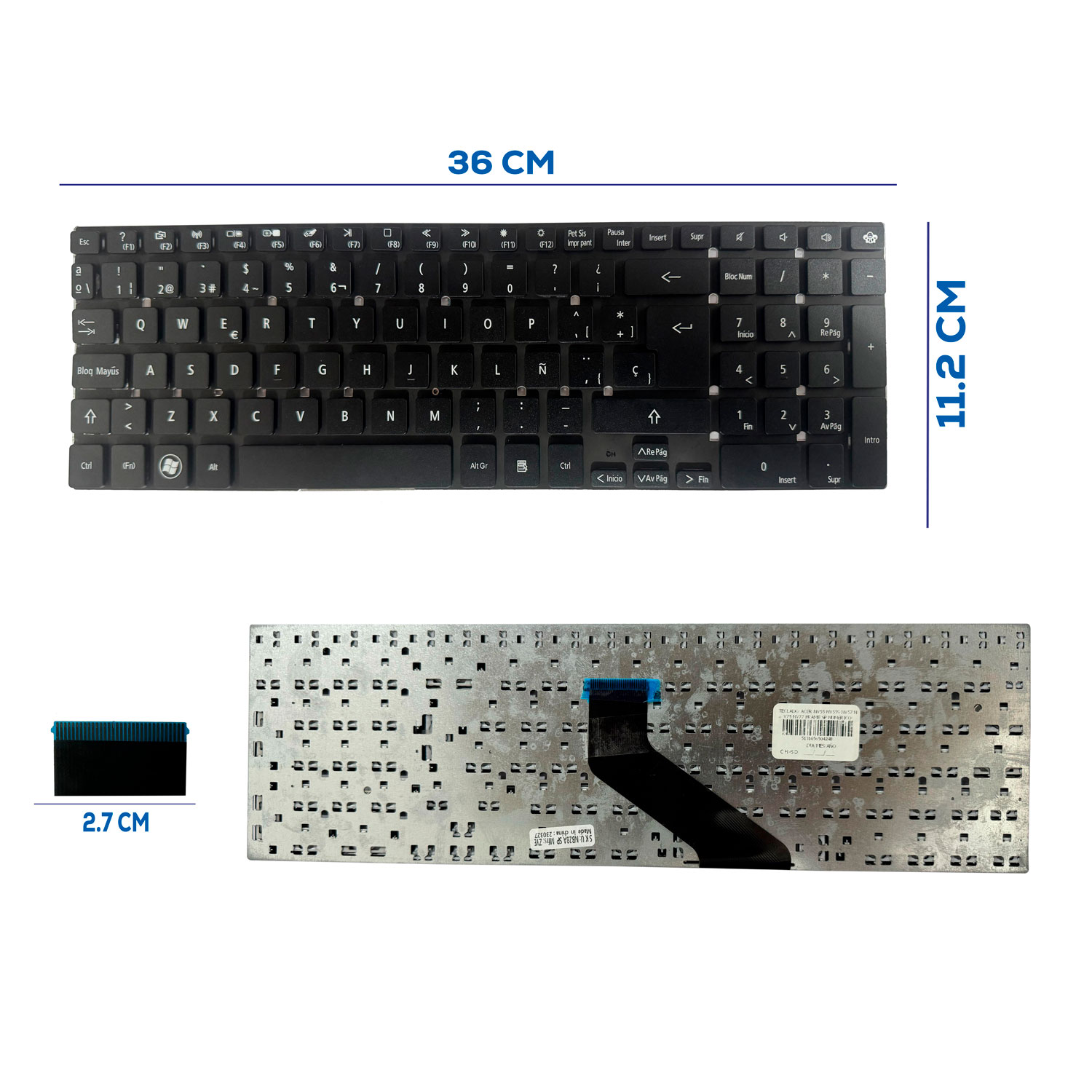 TECLADO ACER NV55 NV55S NV57 NV75 NV77 TS11 TS44 LS11/ G4-CZ SIN FRAME SP NUMÉRICO (84)
