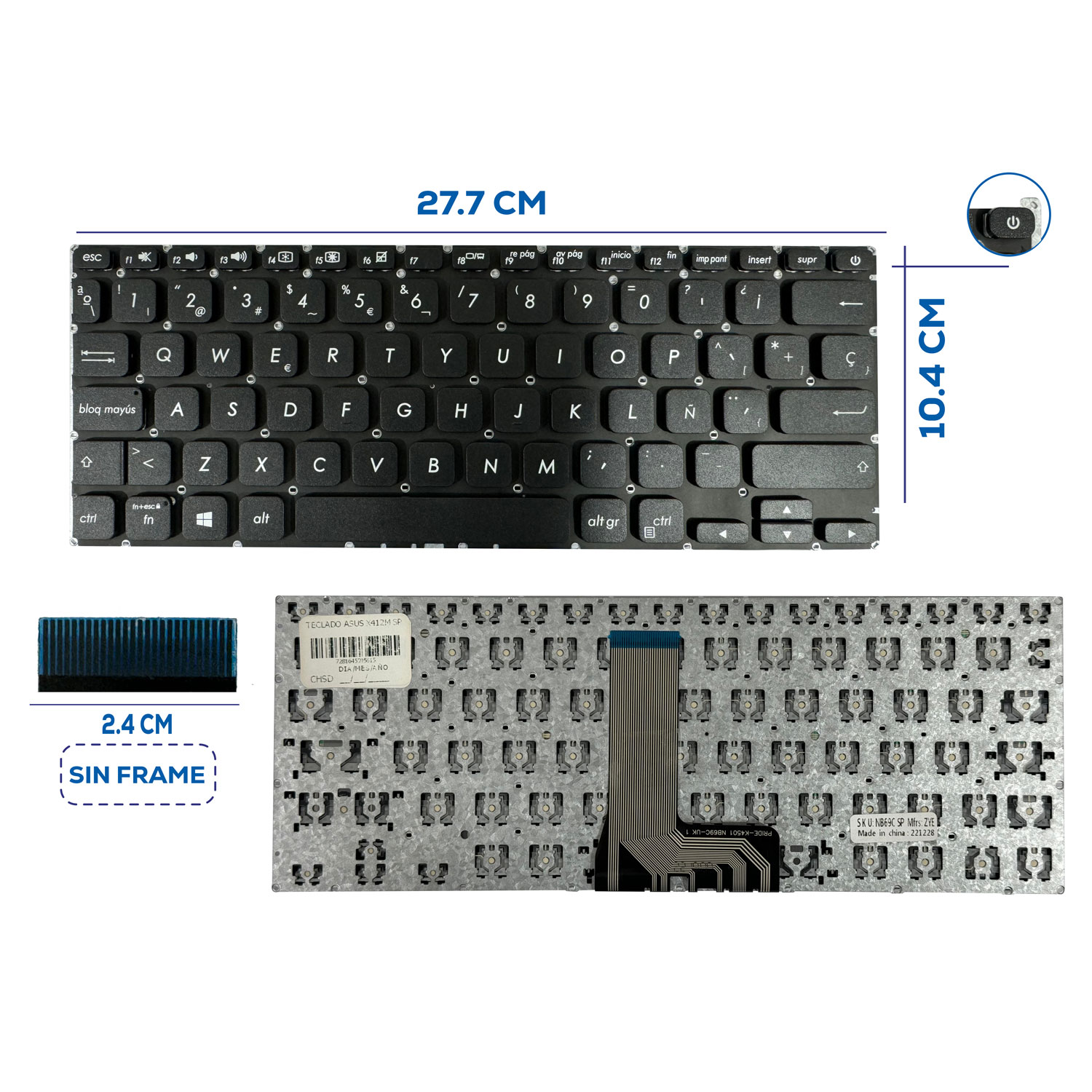 TECLADO ASUS X412 SP (101)