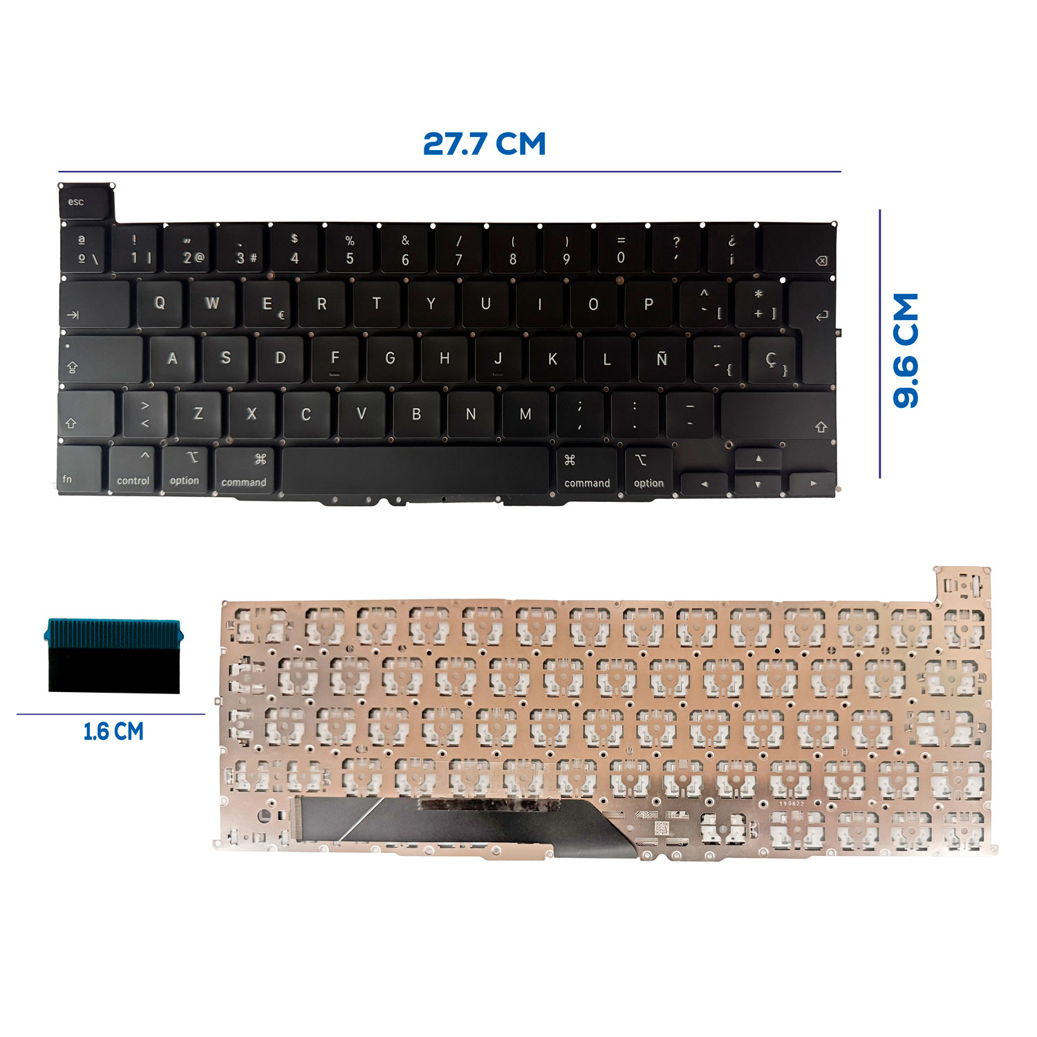 TECLADO APPLE MACBOOK PRO 16 A2141 YEAR 2019 SIN FRAME SP (291)