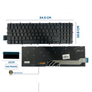 TECLADO DELL 15 5567 GAMORA ILUMINADO SP (122)