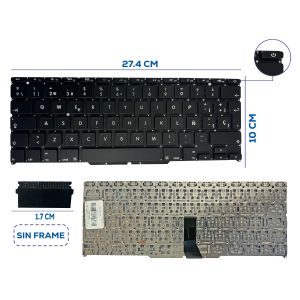 TECLADO APPLE MACBOOK AIR 11 2011 2012 2013 A1370 / A1465 SIN FRAME SP (7)