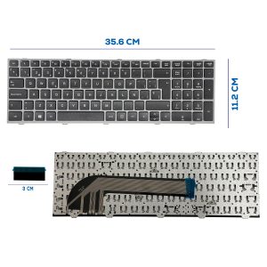 TECLADO HP 4540 4540S MARCO PLATEADO SP NUMÉRICO (69)