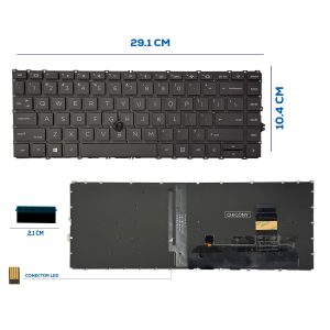 TECLADO HP 840 G7 840 G8 845 G7 745 G7 745 G8 CON BACKLIGTH CON POINTER BOTTON US (225)