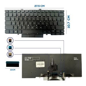 TECLADO DELL LATITUDE 5400 5401 5410 5411 03J9FC US (208)