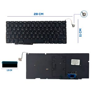 TECLADO APPLE MACBOOK PRO 17 A1297 2009 TO 2012 CON BACKLIGTH SIN FRAME SP (327)