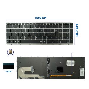 TECLADO HP 850 G5 755 G5 L11999-001 CON POINTER SP NUMÉRICO (199)