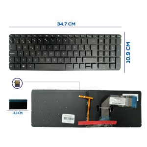 TECLADO HP ENVY 15 K100 15-P NO FRAME ILUMINADO SP (65)