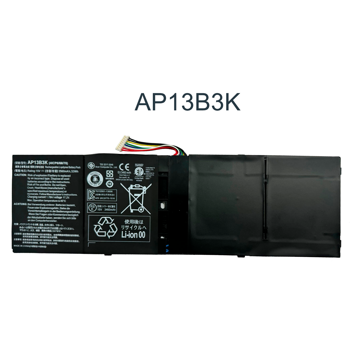 BATERIA ACER AP13B3K (4ICP6/60/78) INTERNA ORG
