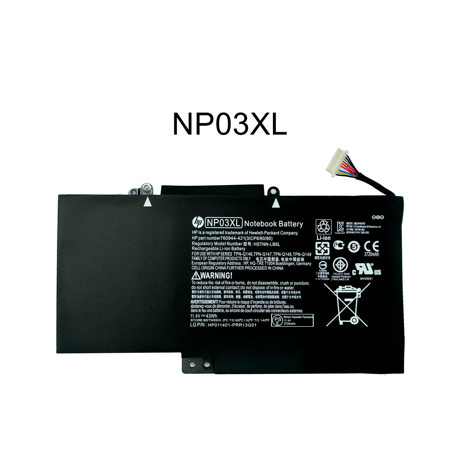 BATERIA HP 13 NP03XL INTERNA ORG