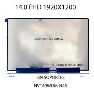 PANTALLA 14.0 LED SLIM NARROW FHD MAS IPS 1920 RGB X1200 WUXGA CONECTOR 30 PINES