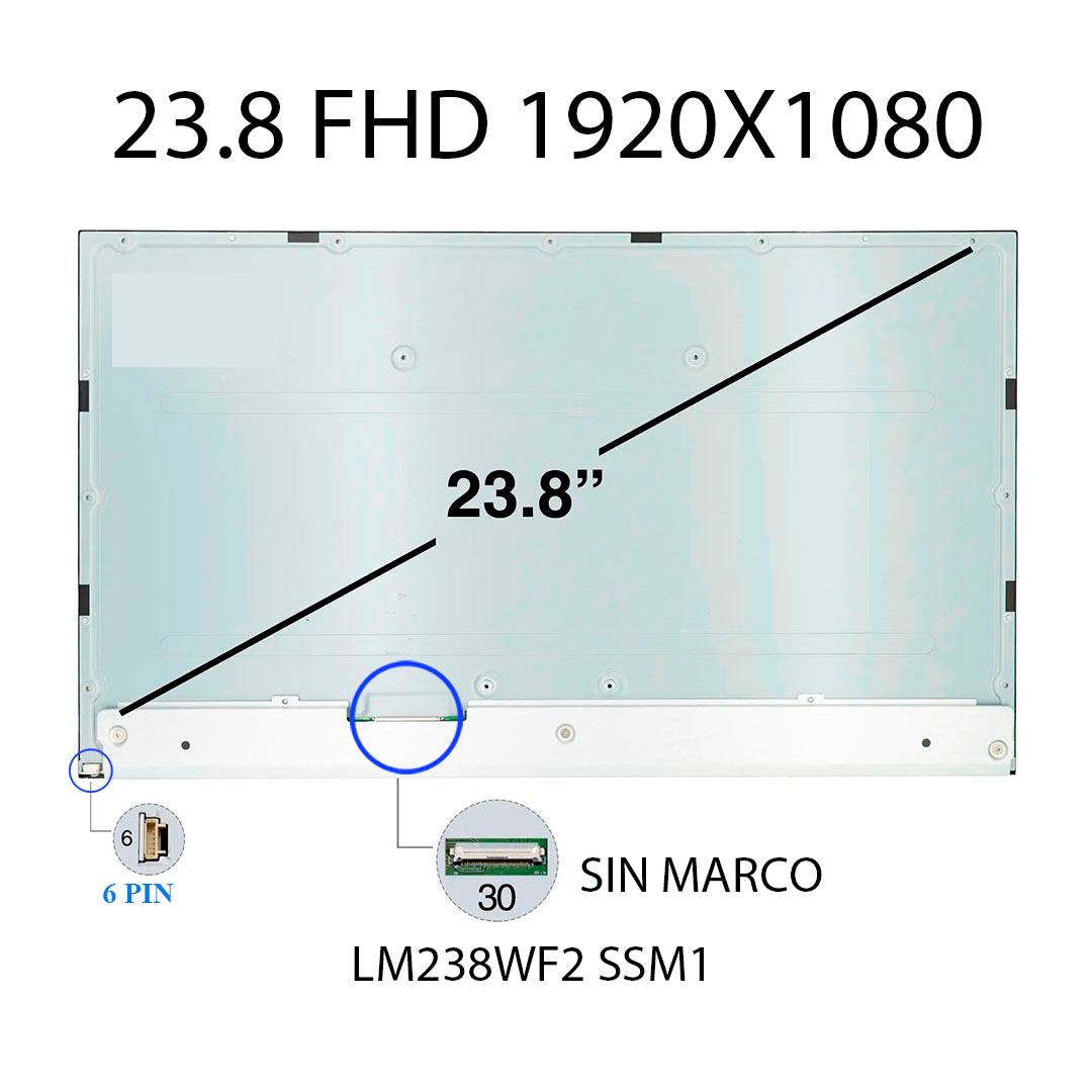 PANTALLA 23.8 PLG AIO FHD(1980X1080) SIN MARCO