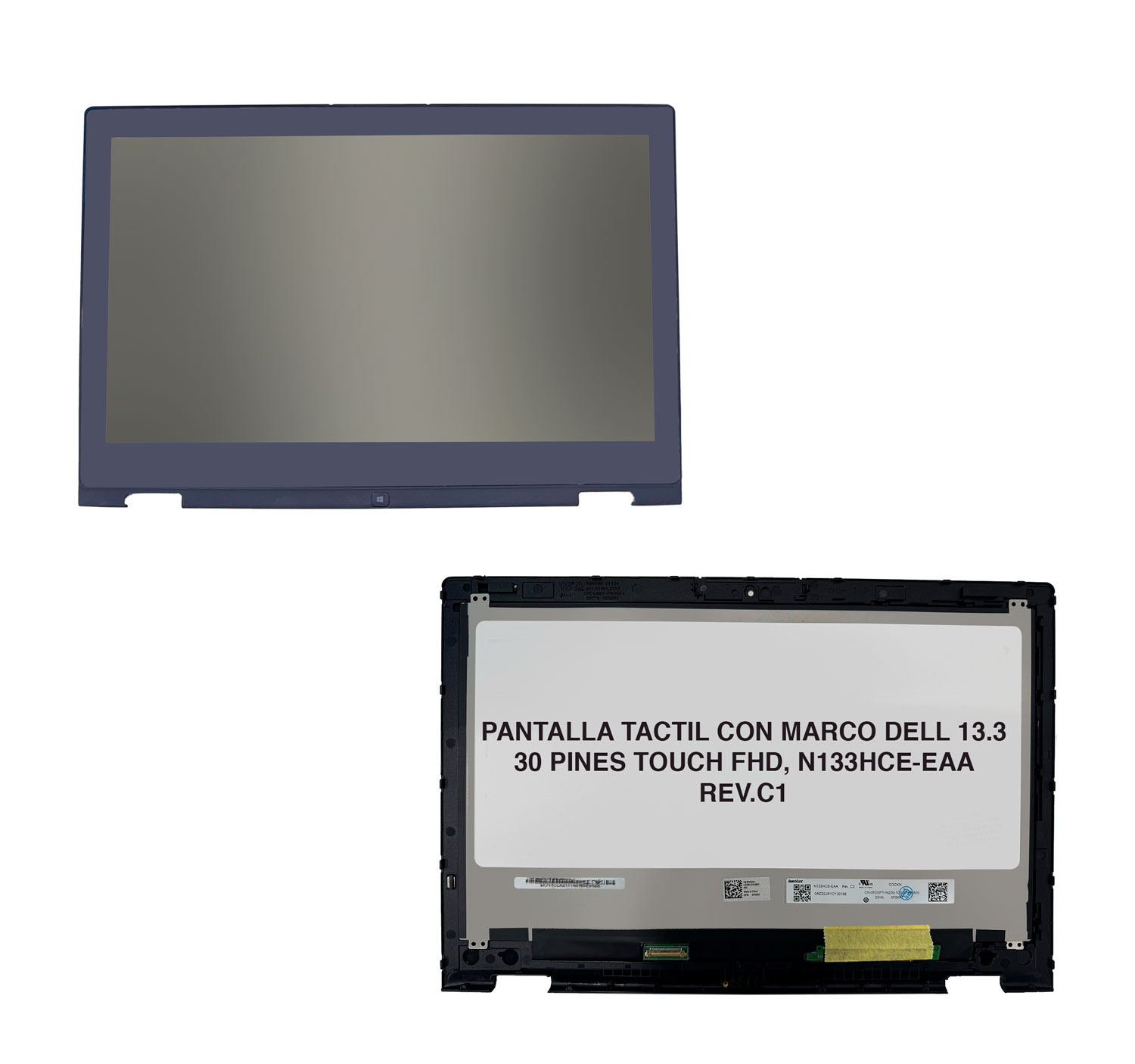 PANTALLA TACTIL CON MARCO DELL 13.3 30 PINES TOUCH FHD N133HCE-EAA REV.C1