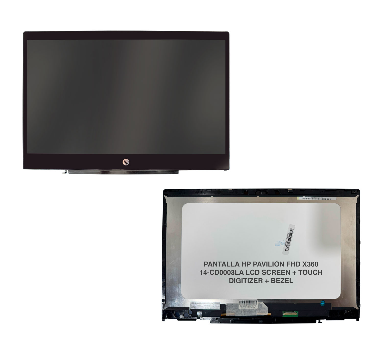 PANTALLA HP PAVILION FHD X360 14-CD0003LA LCD SCREEN TOUCH DIGITIZER BEZEL