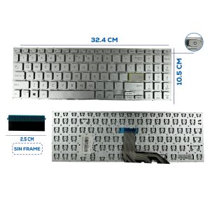 TECLADO ASUS K513E SILVER US (182)