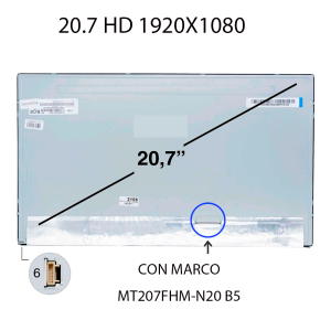 PANTALLA 20.7 PULGADAS FULL HD 1920X1080 LCD (AIO) 6PIN