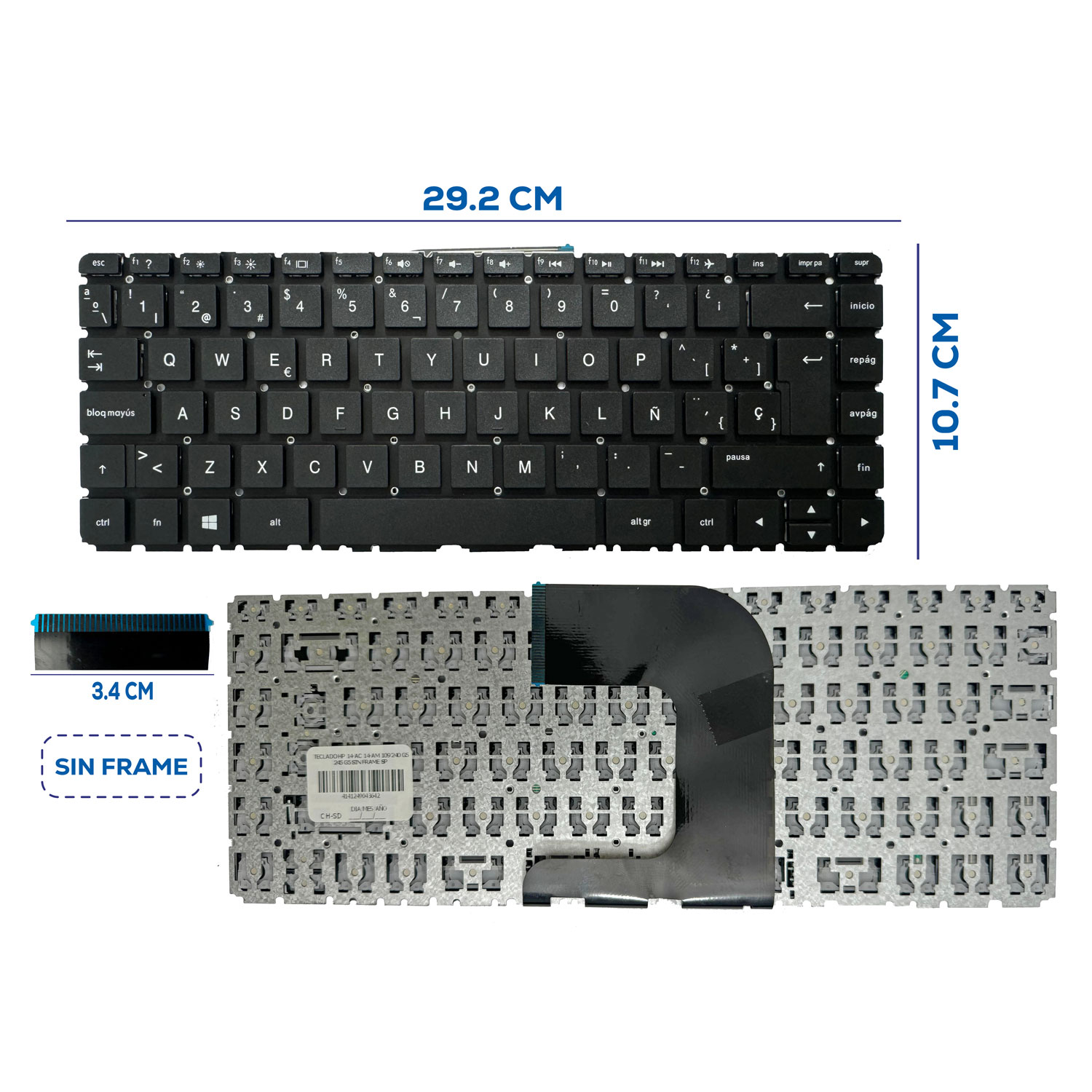 TECLADO HP 14-AC 14-AM 109 240 G5 245 G5 SIN FRAME SP (19)