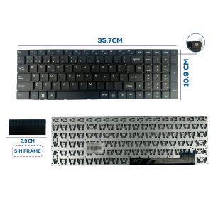 TECLADO GATEWAY GWNR71517-BL -BK YXT- 91-55 BOTTON POWER US SIN FRAME NUMERICO