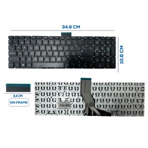 TECLADO HP 15-AB121DX 15-BS SIN FRAME OEM SP (28)