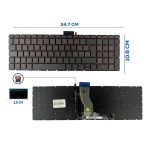 TECLADO HP 15-AX CON BACKLIGTH SIN FRAME ROJO SP NUMERICO OVALADO (215)