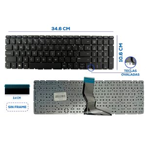 TECLADO HP 15-BS TECLAS OVALADA EZQUINA SP (29)