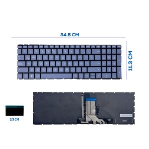 TECLADO HP 15-FC FD Q286 Q287 N36752-001 BLUE LA NUMERICO (326)