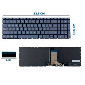 TECLADO HP 15-FC FD Q286 Q287 N36752-001 BLUE SP NUMERICO (326)
