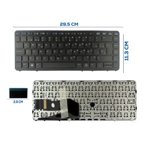 TECLADO HP 840 G1 NEGRO SIN POINTER SP (72)