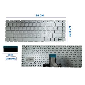 TECLADO HP 14-DA CK SILVER SP (46)