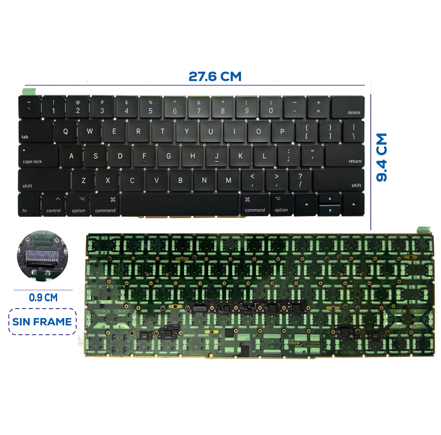 TECLADO APPLE MACBOOK A1707 A1706 SIN FRAME US (17)