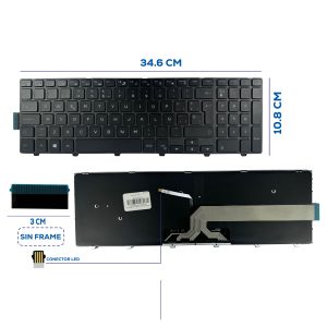 TECLADO DELL 15-3000 15-5000 CON BACKLIGTH SP NUMÉRICO (136)
