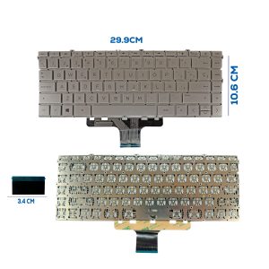 TECLADO HP 14-EC BOTON POWER SILVER (201)