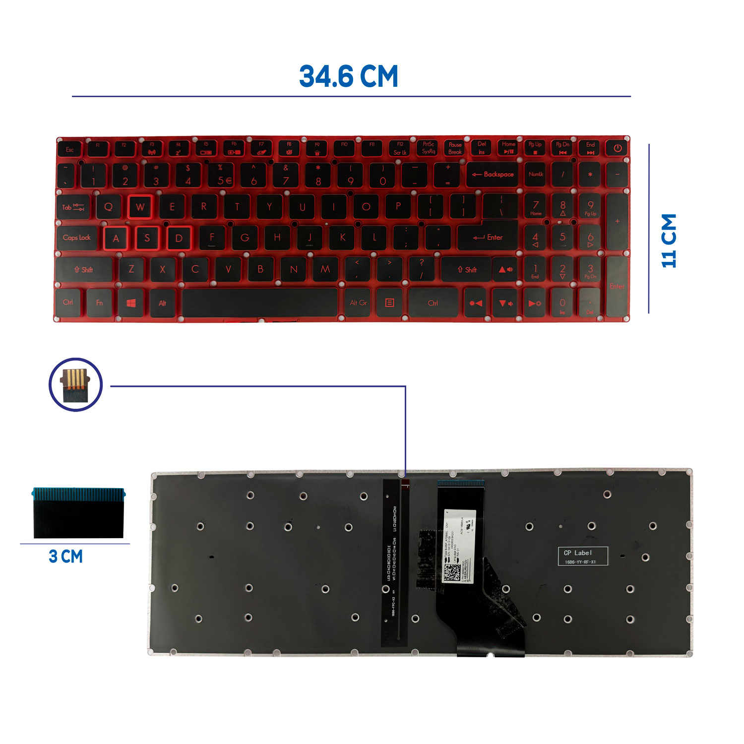 TECLADO ACER NITRO 5 AN515 AN515-51 AN515-52 AN515-53 N17C1 N16C7 US (243)