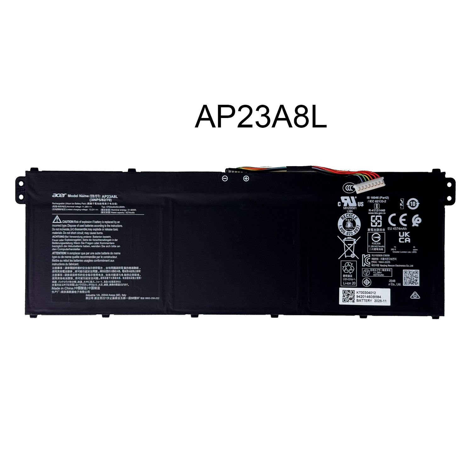 BATERIA ACER AP23A8L 11.28V 53.05WH INTERNA ORG
