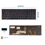 TECLADO HP ZBOOK 15 17 G5 G6 UK GRAY FRAME BLACK (BACKLIT WITH POINT WIN8 (283)