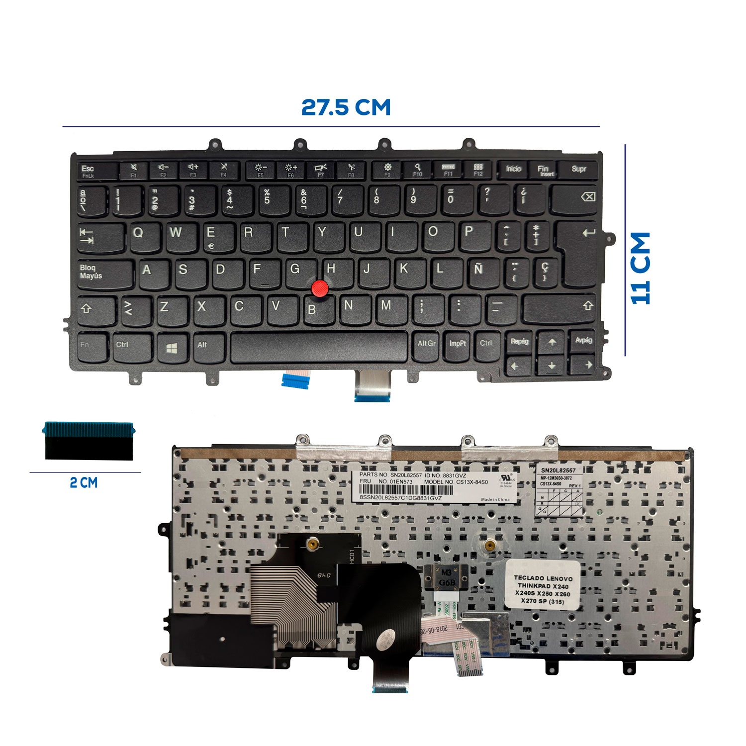 TECLADO LENOVO THINKPAD X240 X240S X250 X260 X270 SP (315)