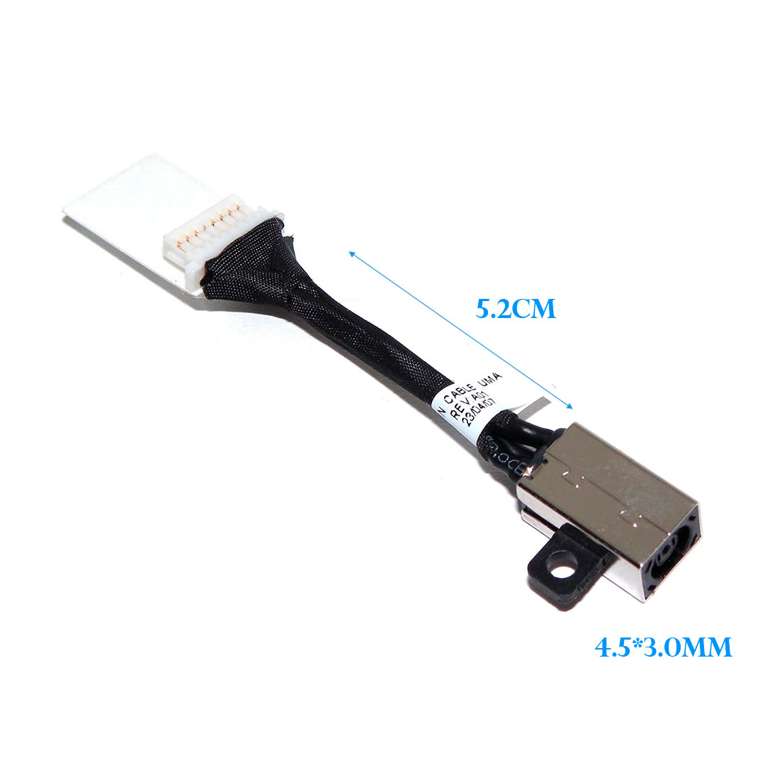 DC JACK DELL 3410 3510 07DM5H 4.5X3.0MM 5.2CM 8 PINES 7 HILOS