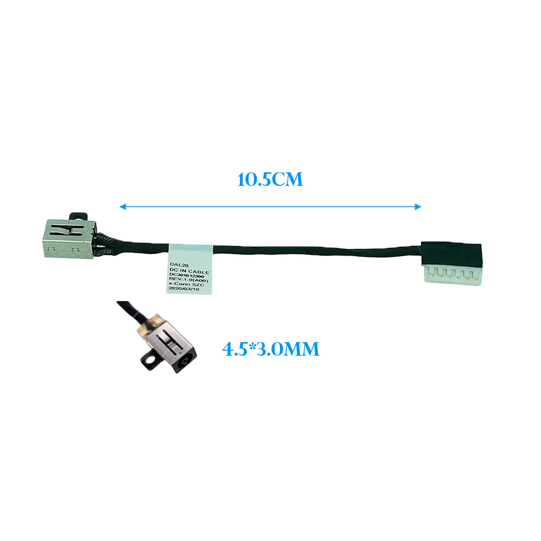 DC JACK DELL 3480 3481 3490 3491 P89G 10.5CM 6 PINES 5 HILOS