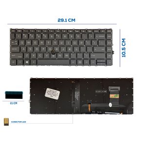 TECLADO HP ZBOOK FIREFLY 14 G8 14 G7 BLACK UA (BACKLIT WIN8) (284)
