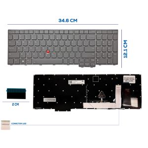 TECLADO LENOVO L15 GEN3 T16 P16S GEN1 US (263)