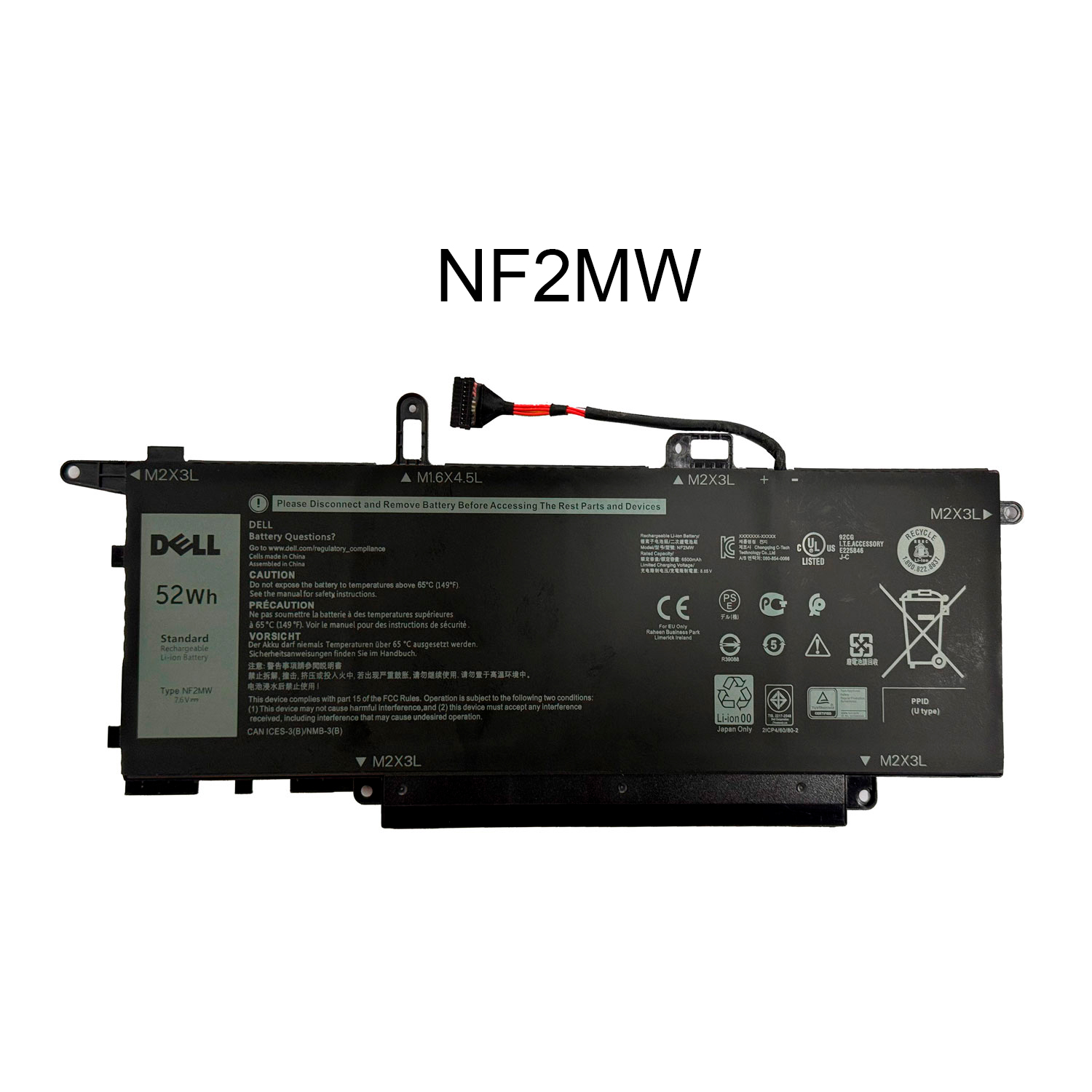 BATERIA ORIGINAL DELL LATITUDE NF2MW TYPE A 52WH