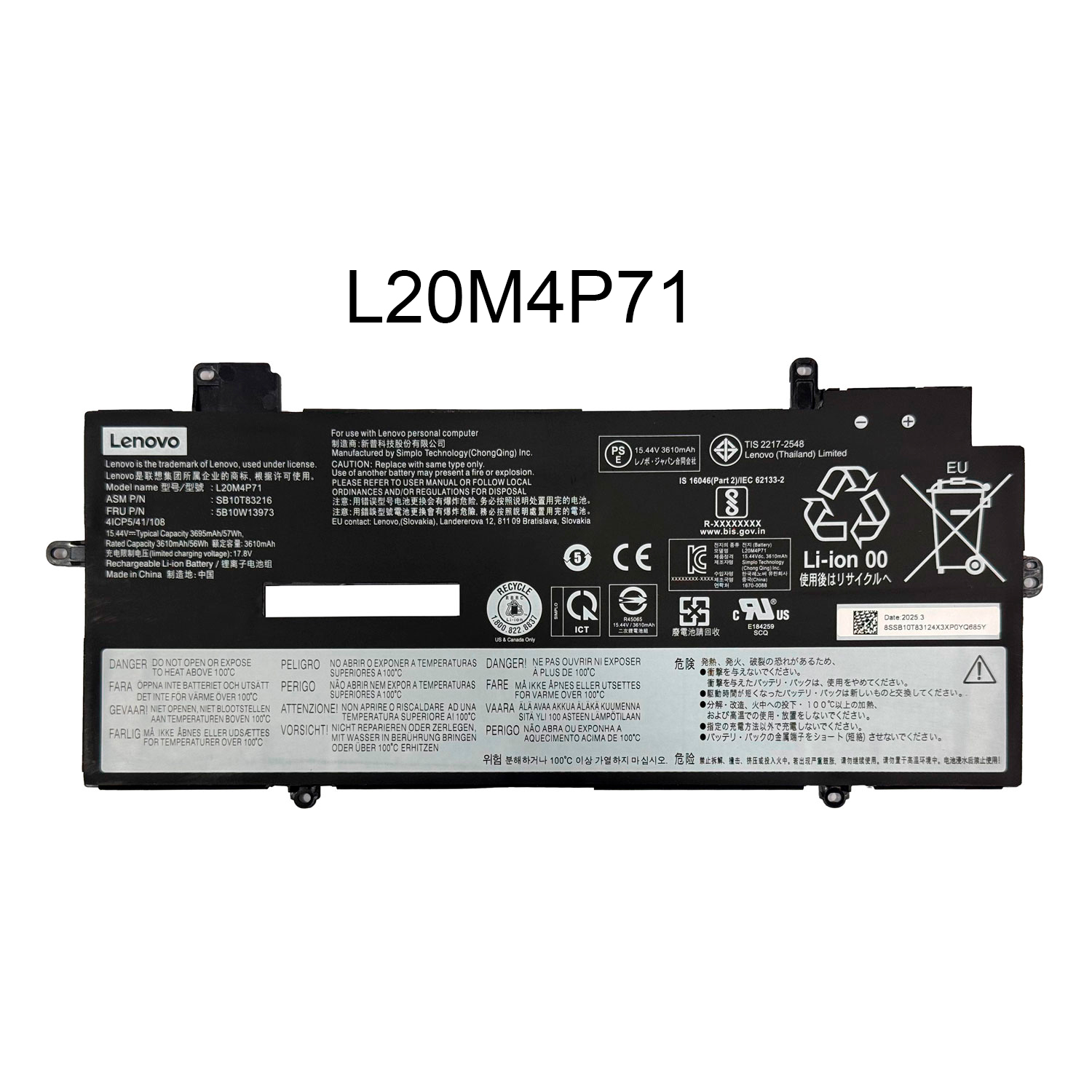 BATERIA ORIGINAL LENOVO L20C4P71 ORG