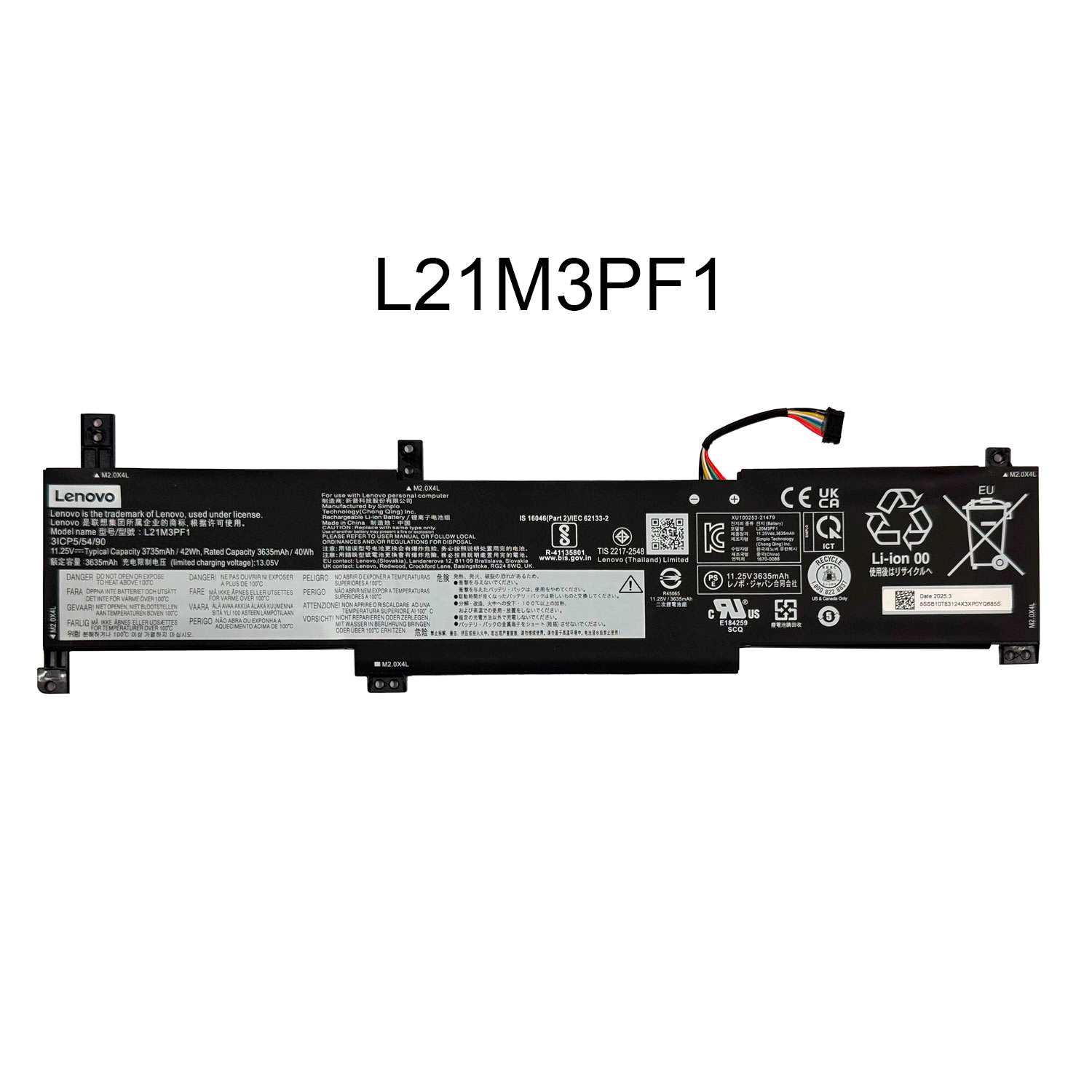 BATERIA ORIGINAL LENOVO L21C3PF0
