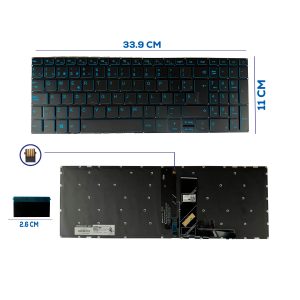 TECLADO LENOVO L340-15 SERIES L340-15API L340-15IRH L340-15IWL L340-17IRH CON BACKLIGTH AZUL BOTON POWER SIN FRAME SP NUMÉRICO (245)