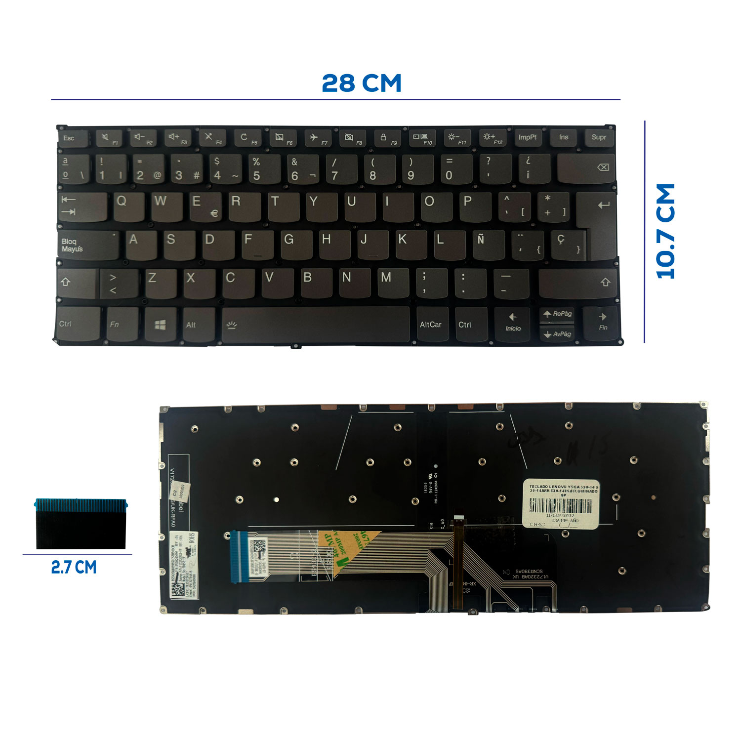 TECLADO LENOVO YOGA 530-14 530-14ARR 530-14IKB ILUMINADO SP ORG (151)