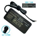 CARGADOR ASUS 20V 14A/280W/6.0X3.7MM PLUG NEGRO