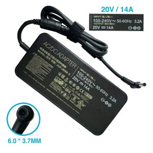 CARGADOR ASUS 20V 14A/280W/6.0X3.7MM PLUG NEGRO